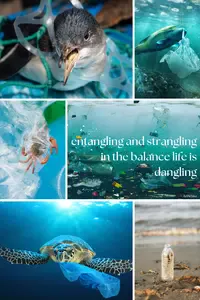 A poem that vividly conveys the tragic consequences of plastic six pack rings on marine life.
