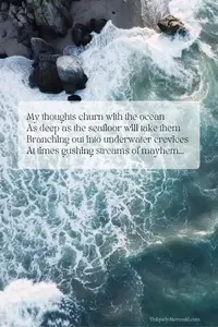 This underwater poem about overthinking illustrates the sometimes uncontrollable and unwanted mind chatter that we all experience.