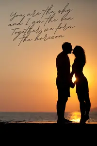 A sky and sea love poem that mirrors and reflects the feelings between partners in life and love.