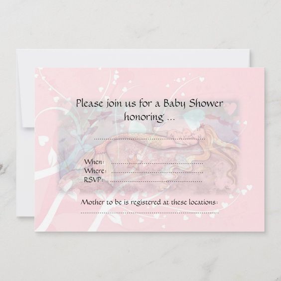 A Baby Shower Invitation With A Mermaid Theme