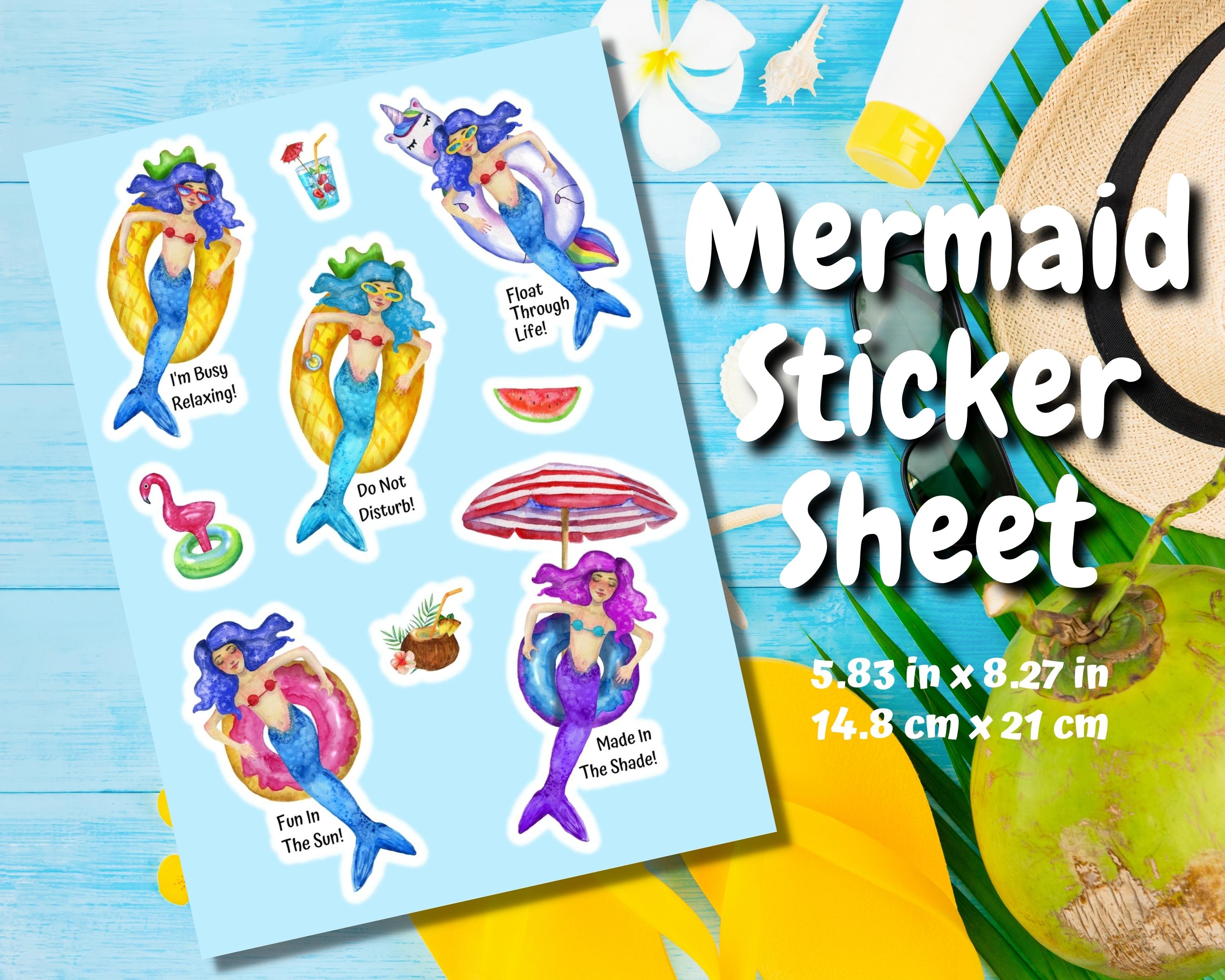 Summer Fun Mermaid Stickers