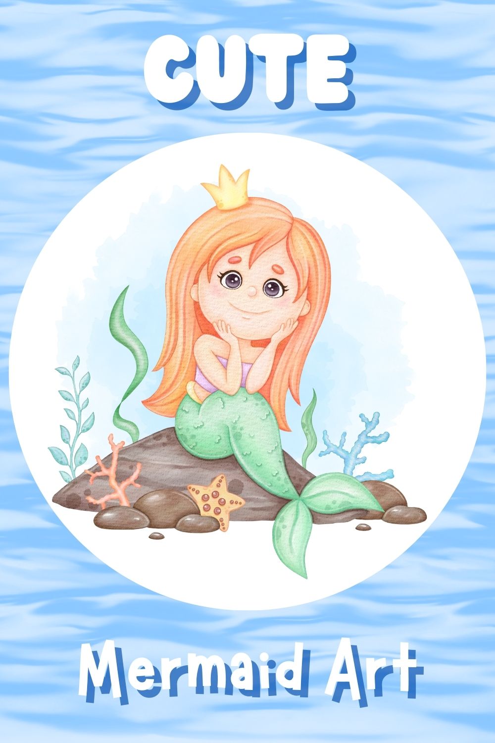 Colorful and cute mermaid art posters with encouraging messages for young girls.