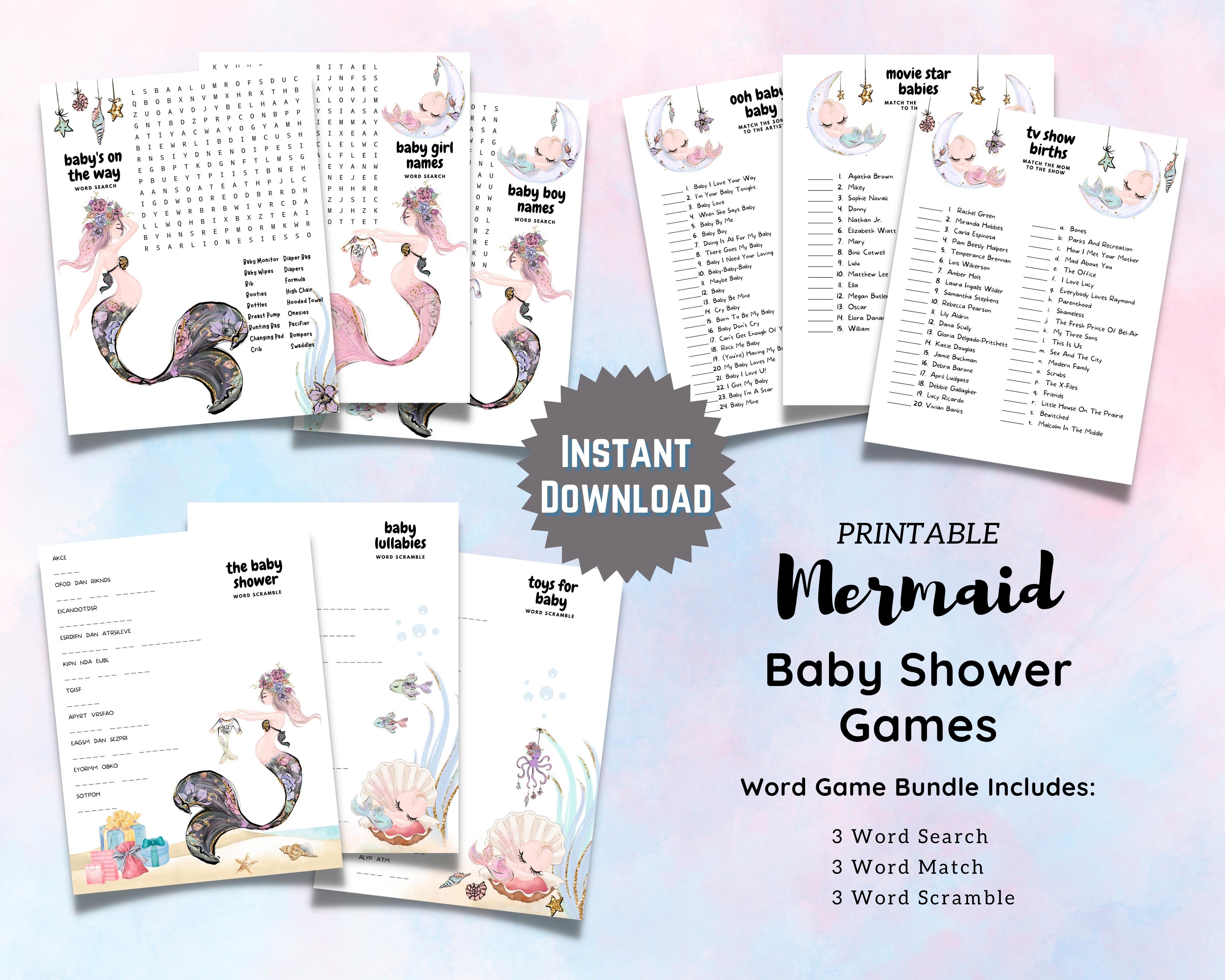 Mermaid Baby Shower Games