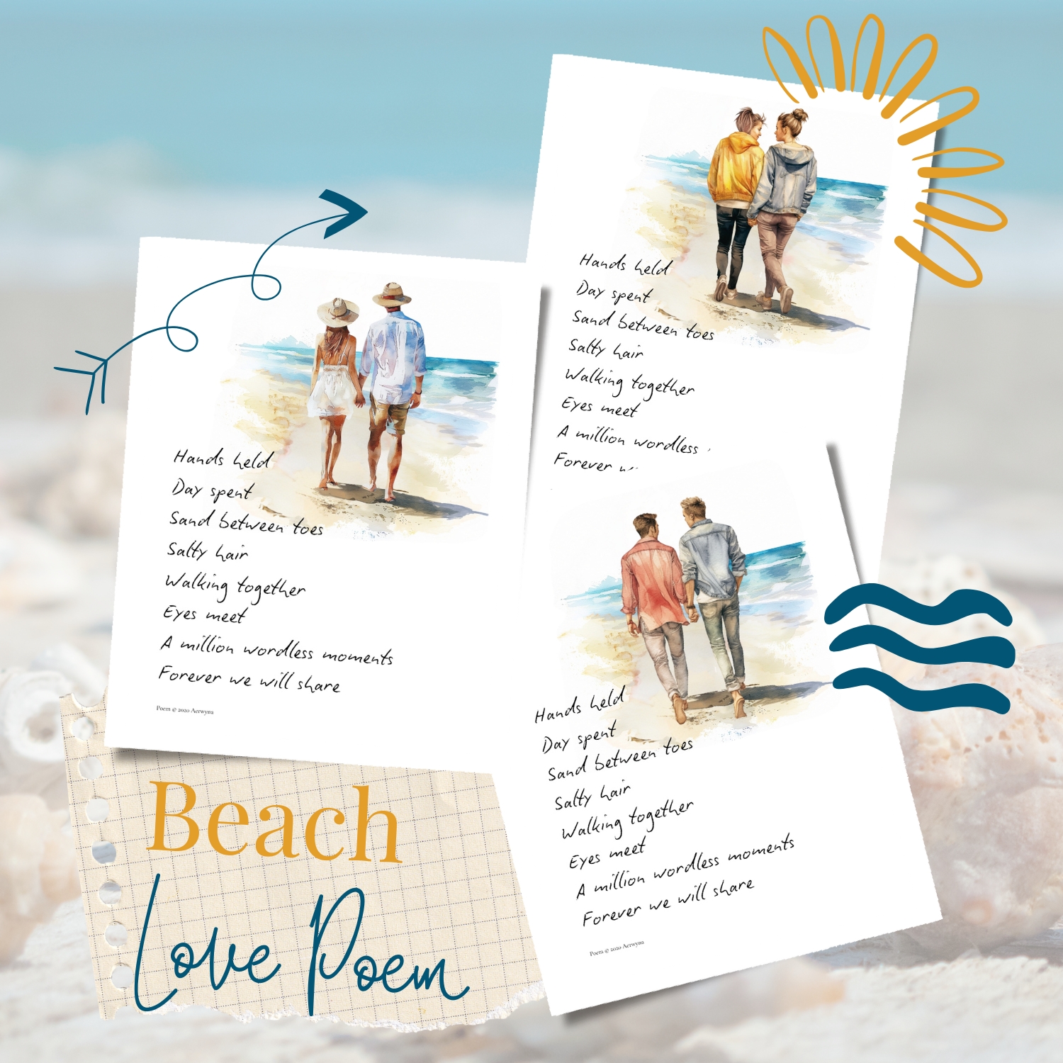 Hands Held - A Beach Love Poem