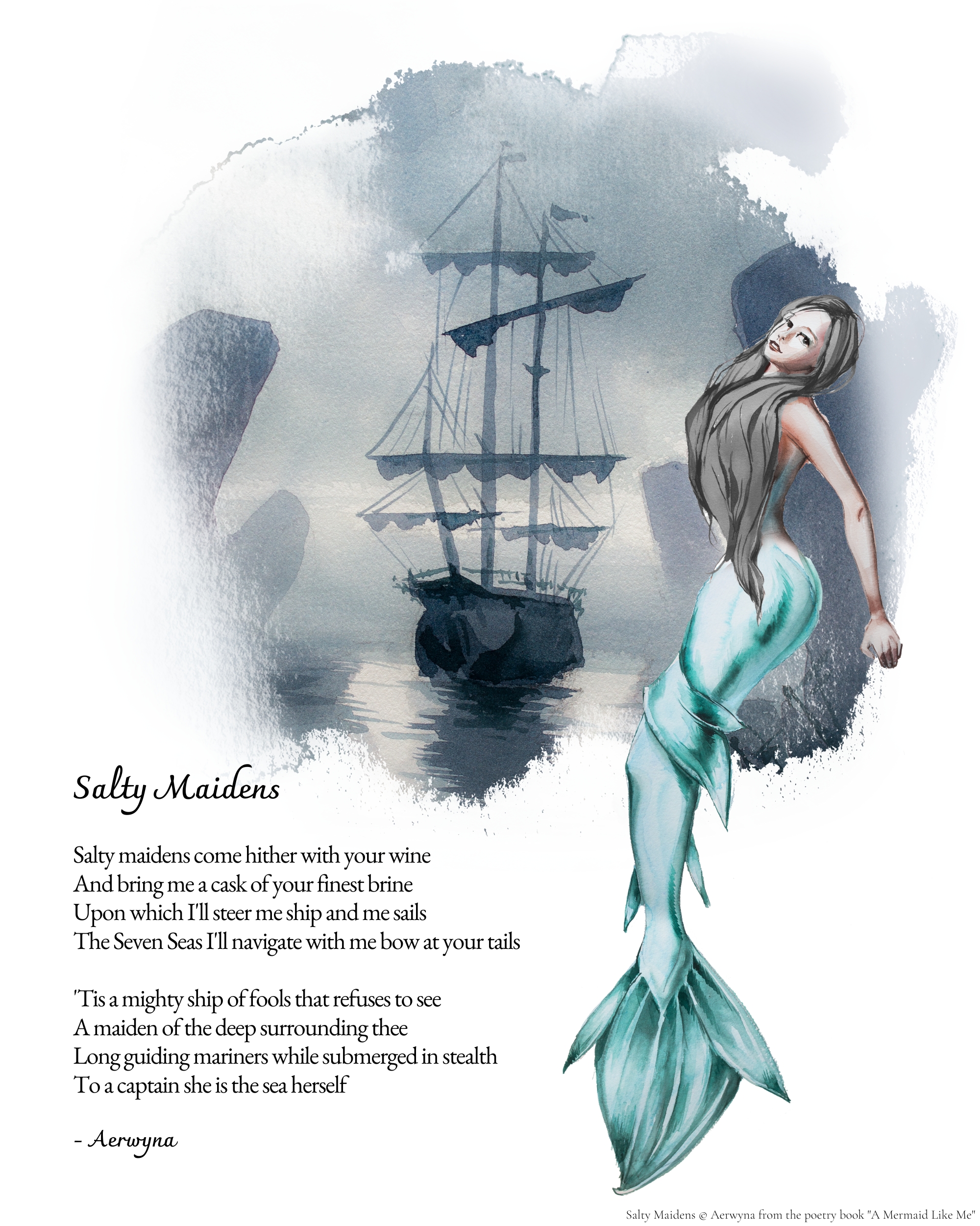 Salty Maidens Poetry Poster