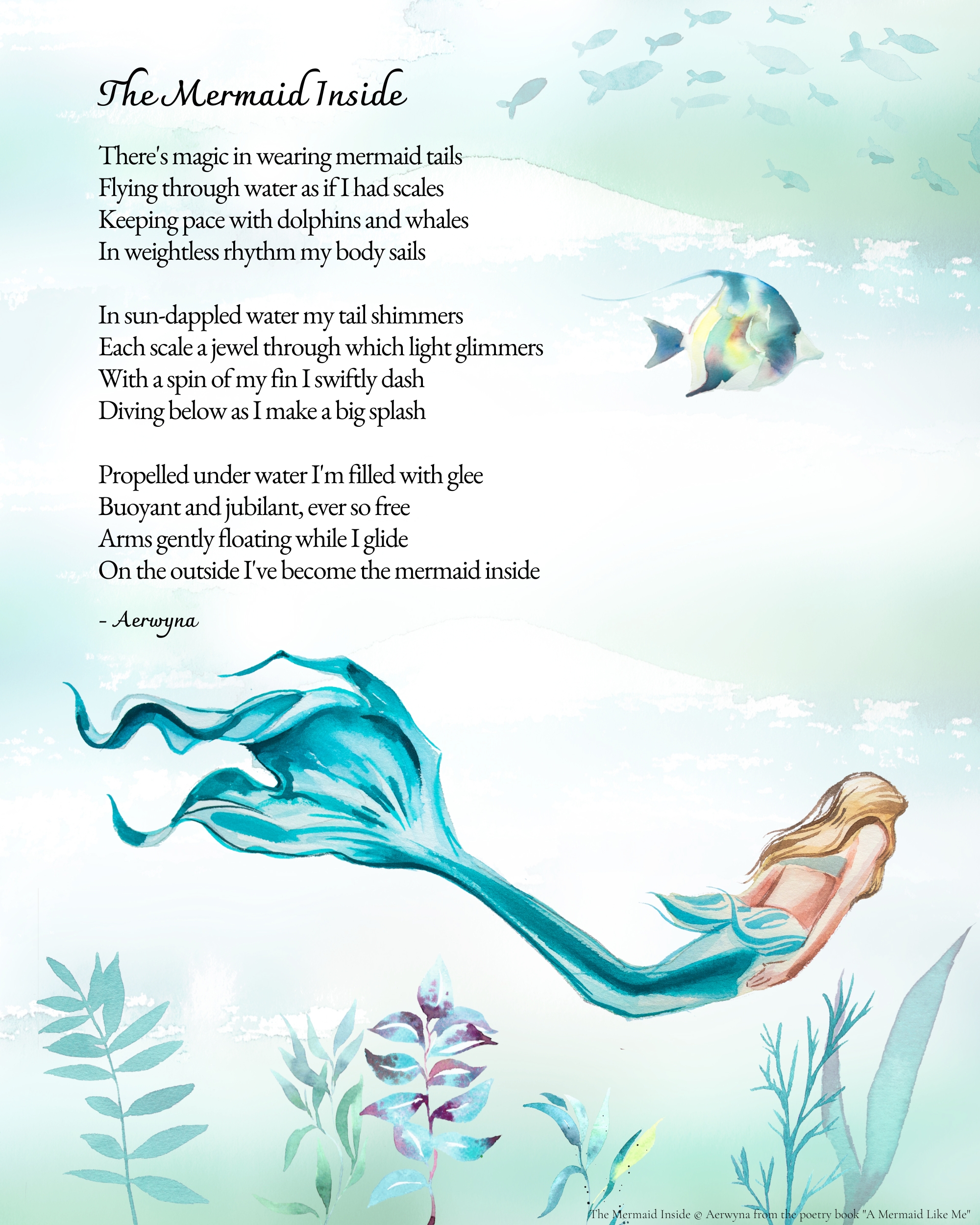 The Mermaid Inside Poetry Poster