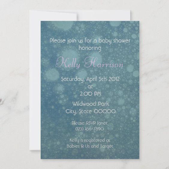 A Baby Shower Invitation With A Mermaid Theme