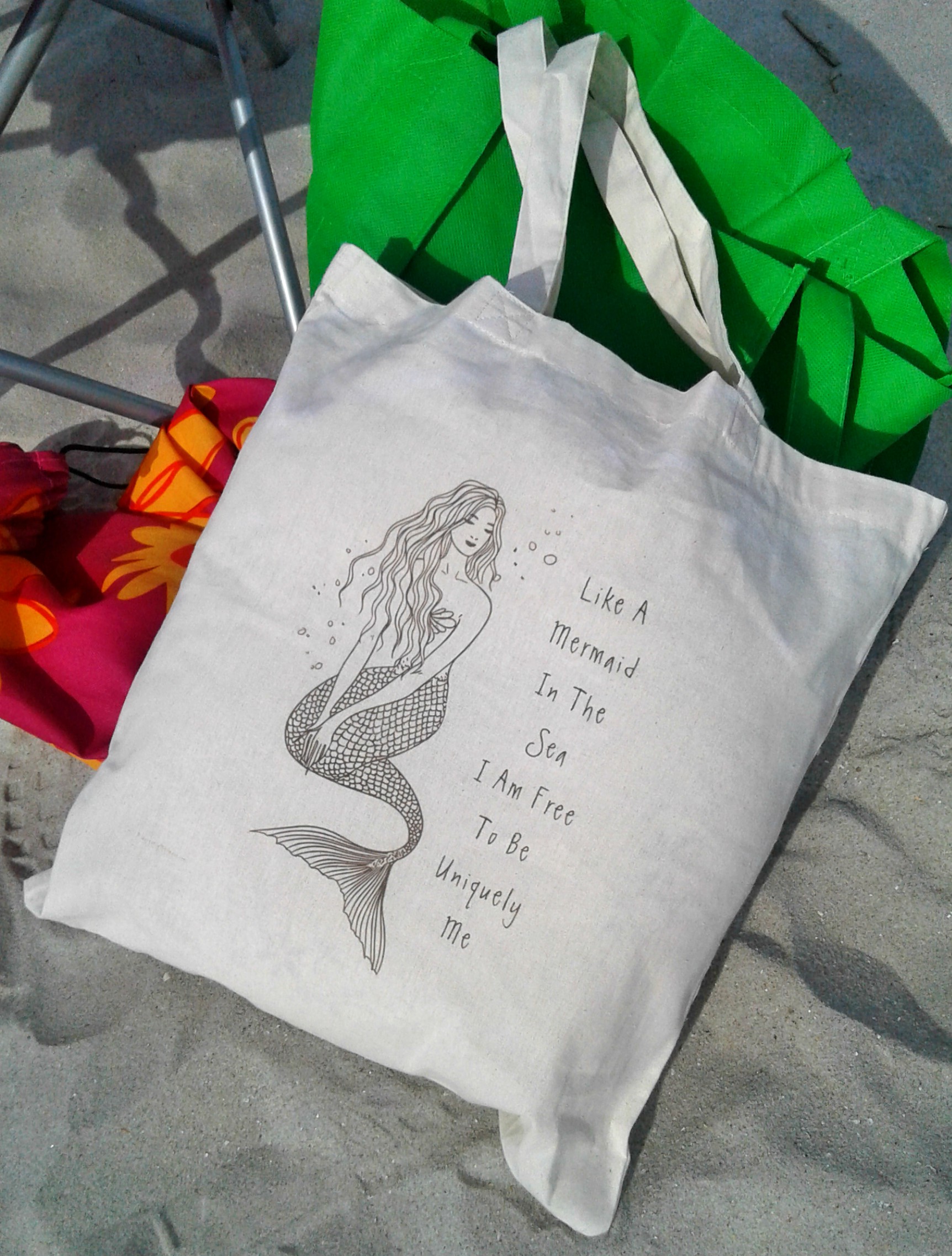 "Like A Mermaid" Tote Bag