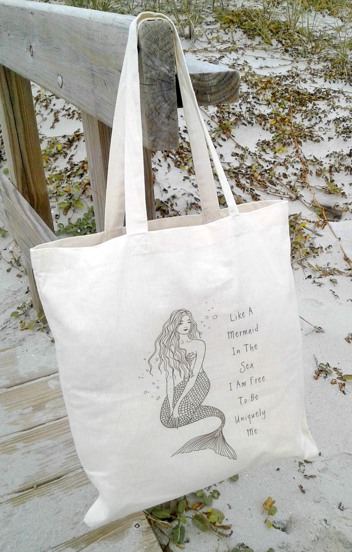 "Like A Mermaid" Tote Bag