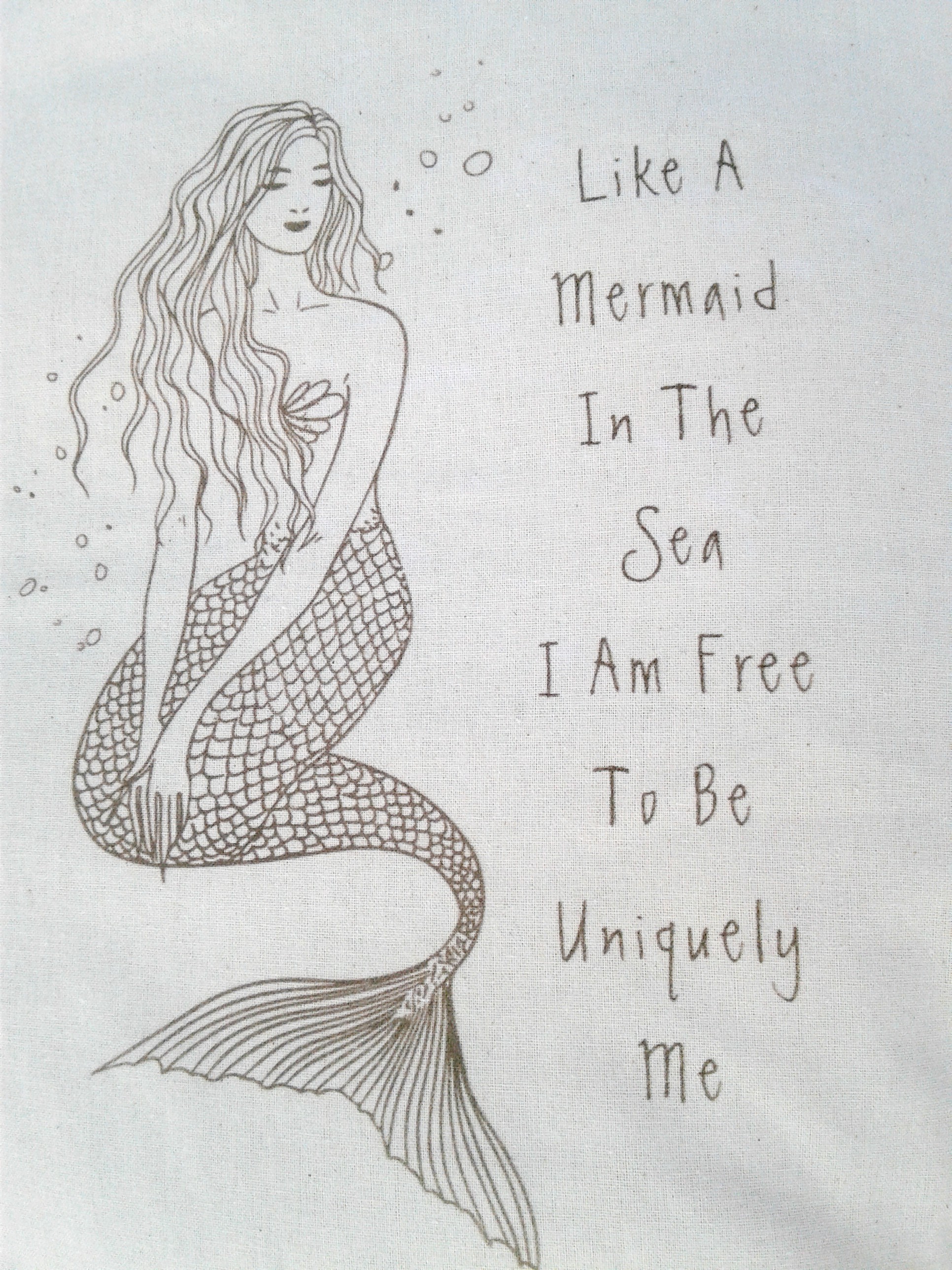 "Like A Mermaid" Tote Bag