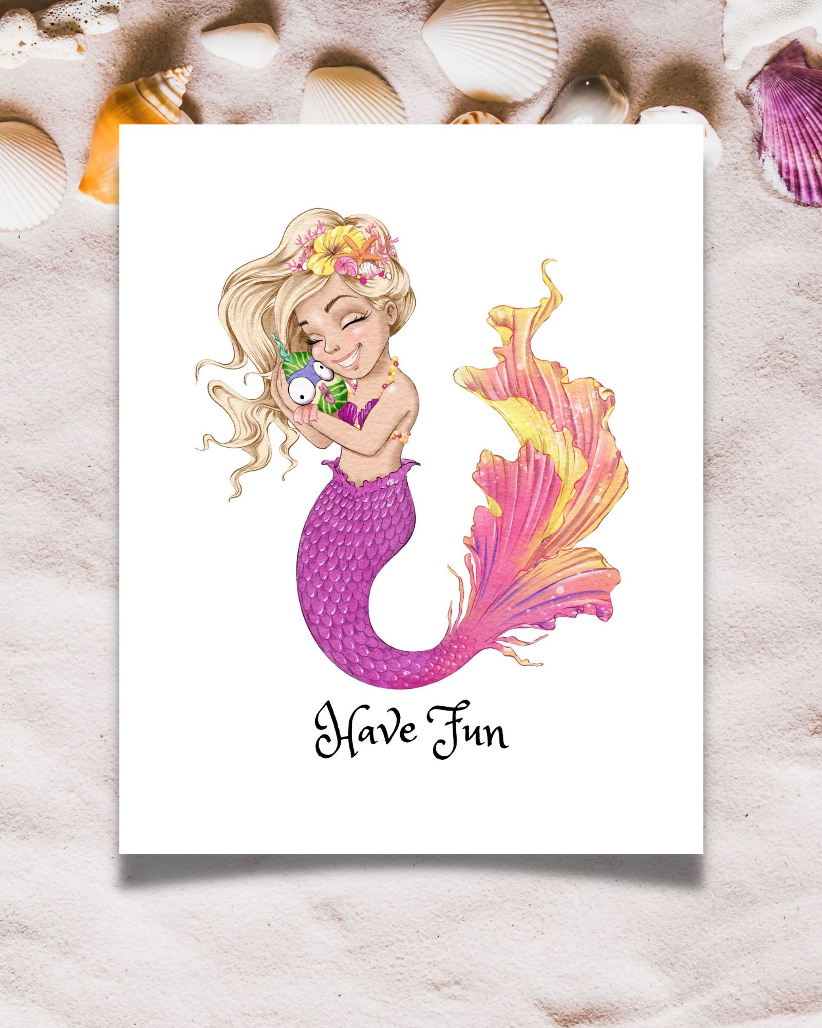 Have Fun Mermaid Poster