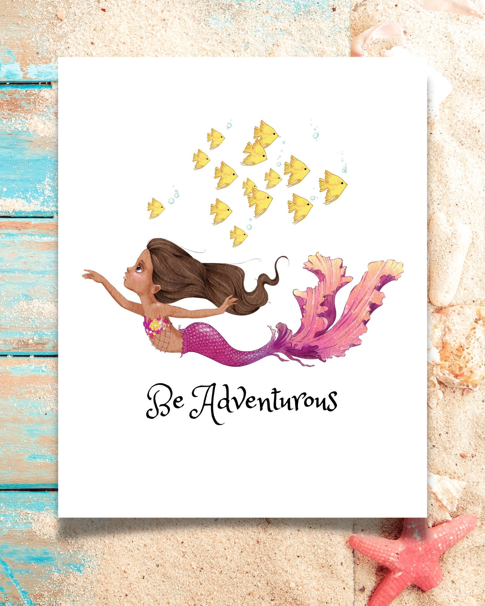 Be Adventurous Mermaid Poster