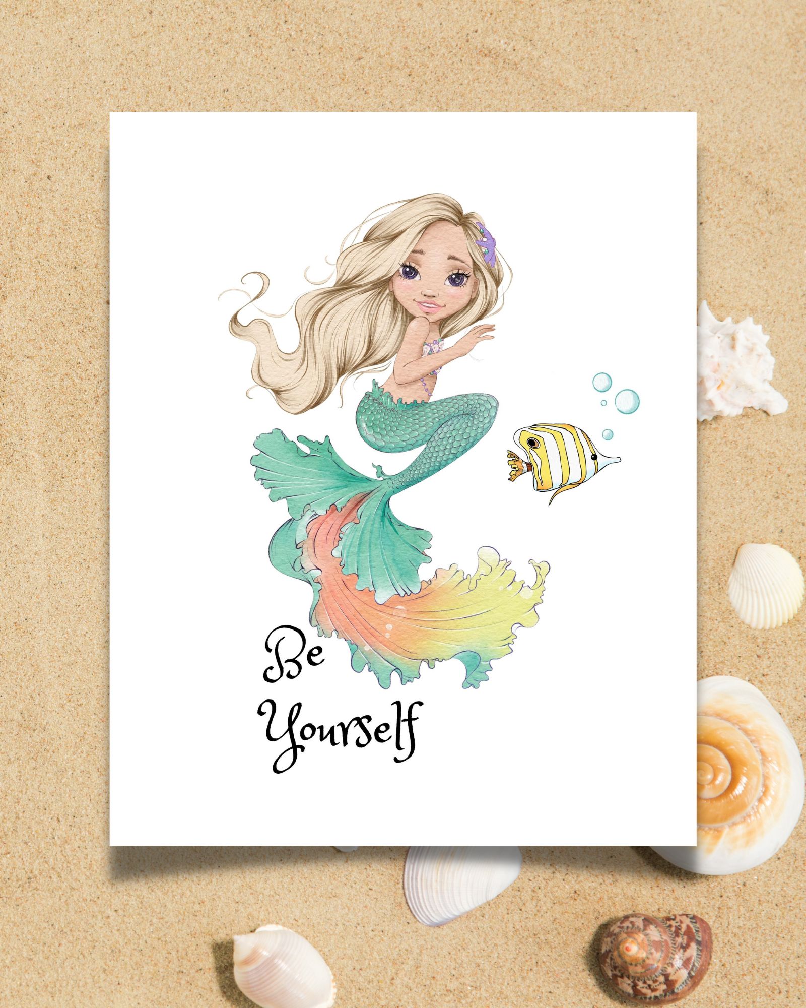 Be Yourself Mermaid Poster