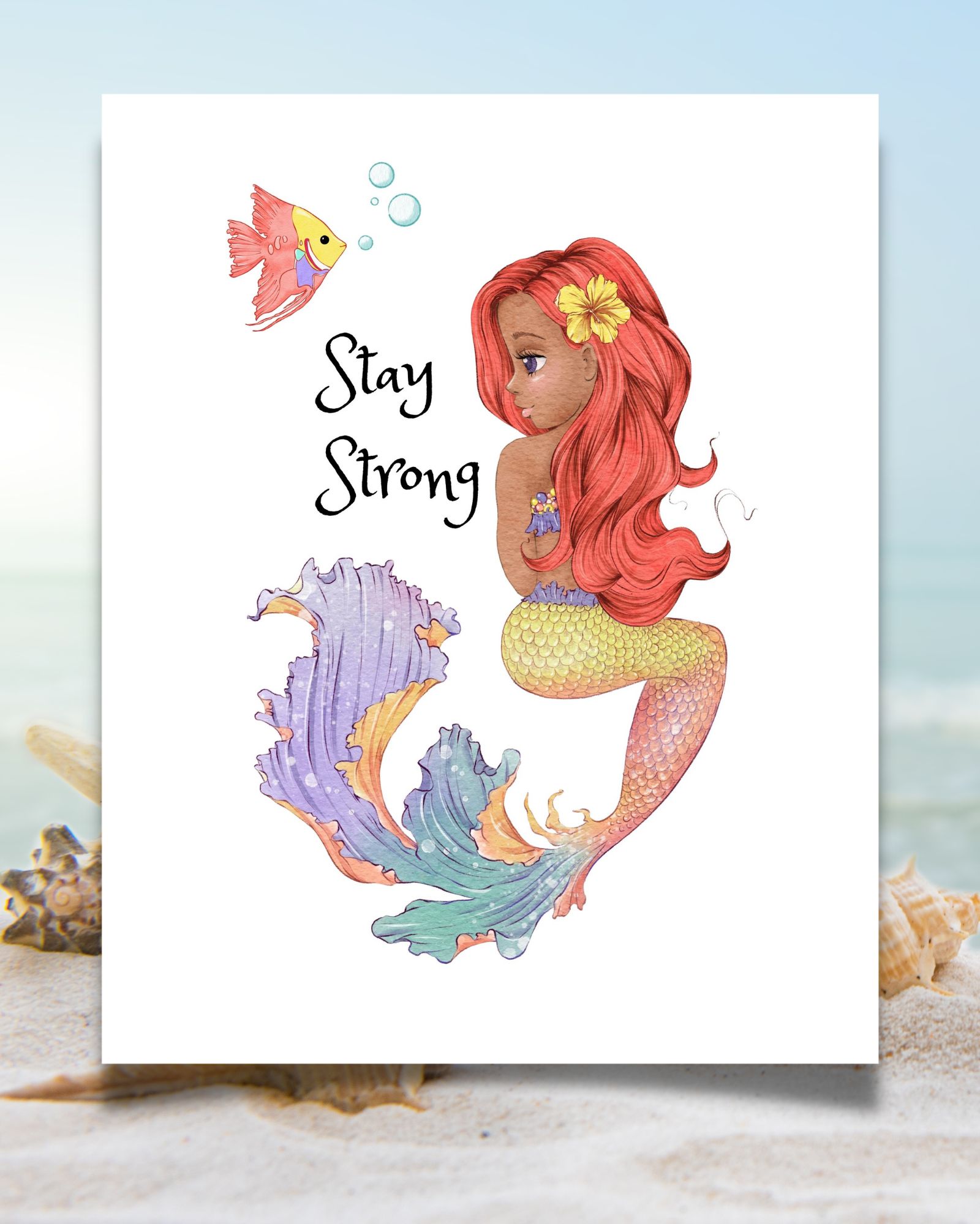 Stay Strong Mermaid Poster