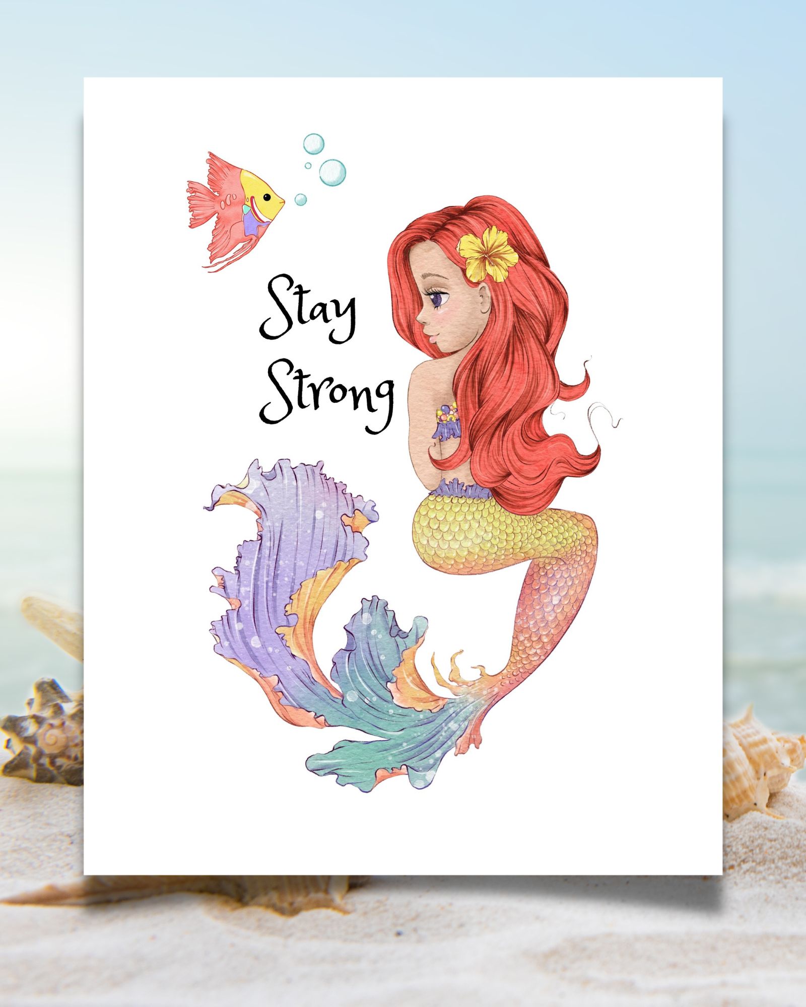 Stay Strong Mermaid Poster