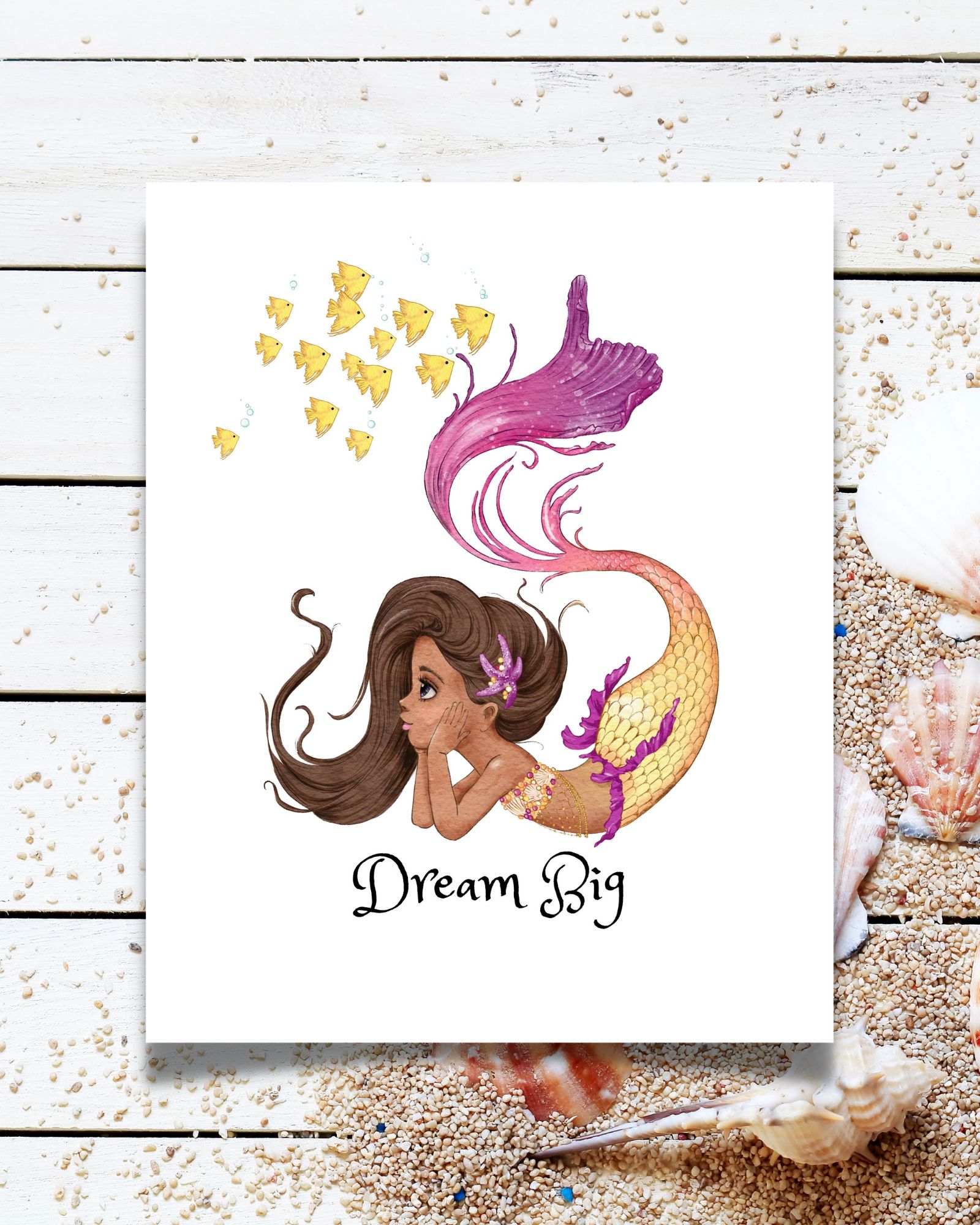 Dream Big Mermaid Poster