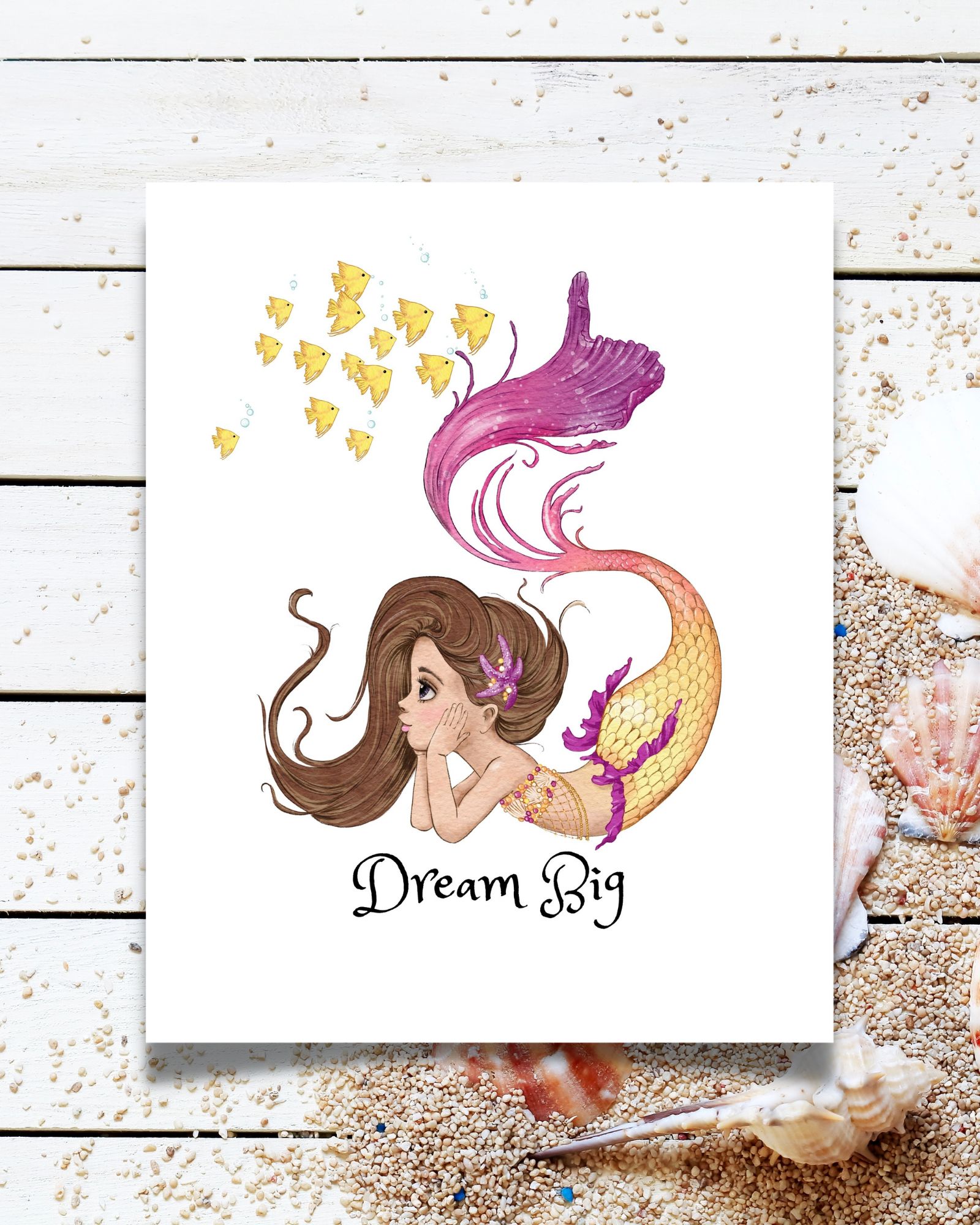 Dream Big Mermaid Poster