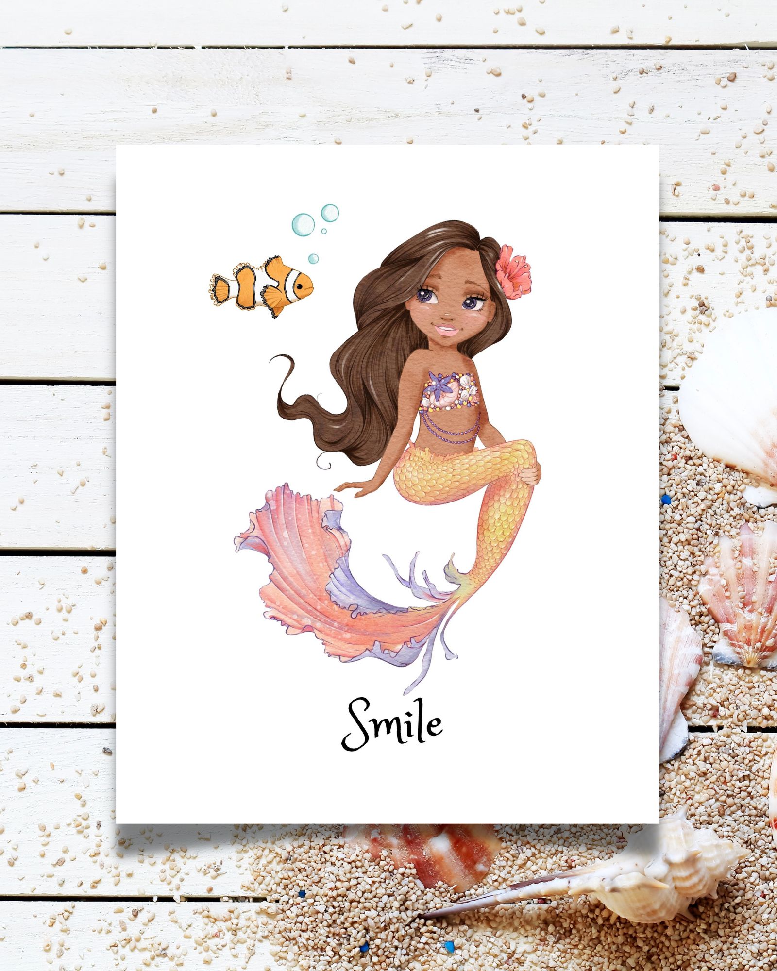 Smile Mermaid Poster