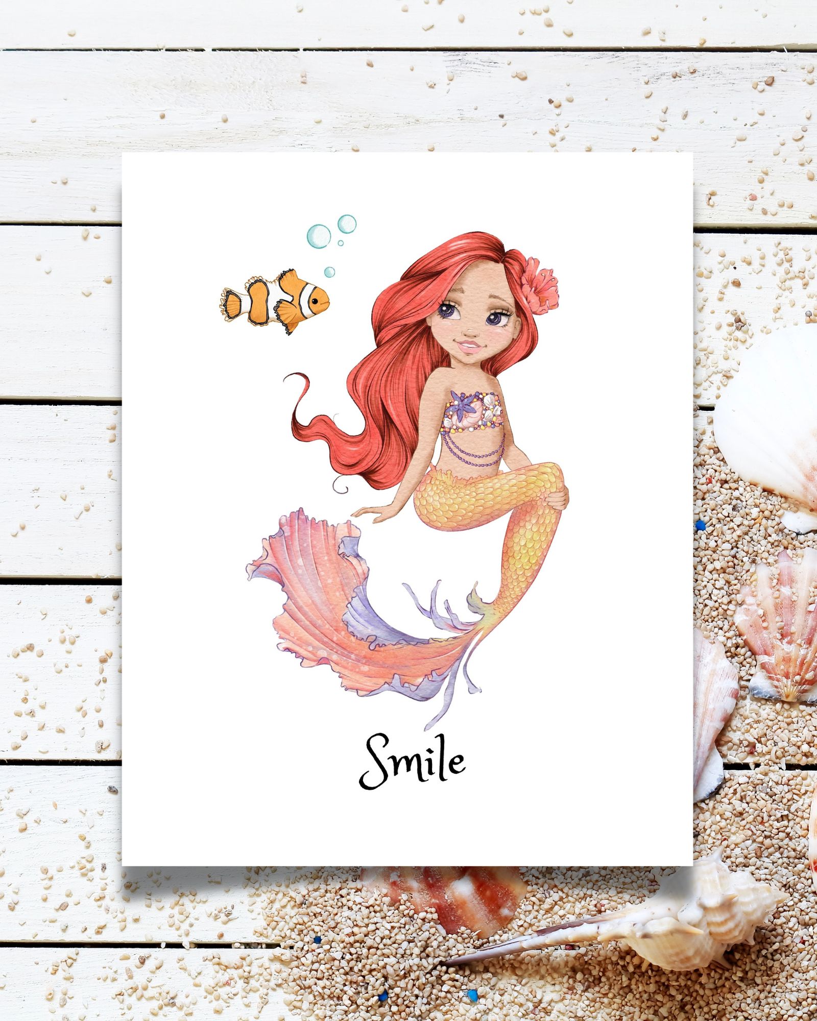 Smile Mermaid Poster