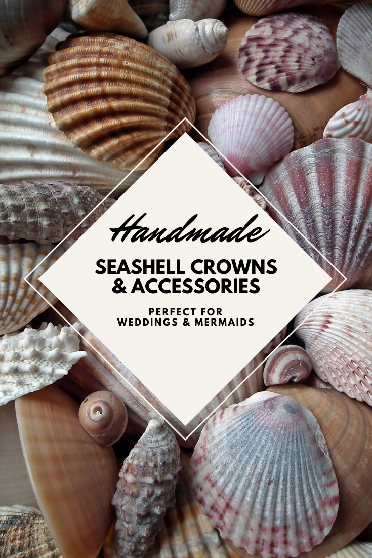 Choose a mermaid crown from this lovely collection of unique handmade designs. Gorgeous seashell crowns and jewelry perfect for beach weddings, too!