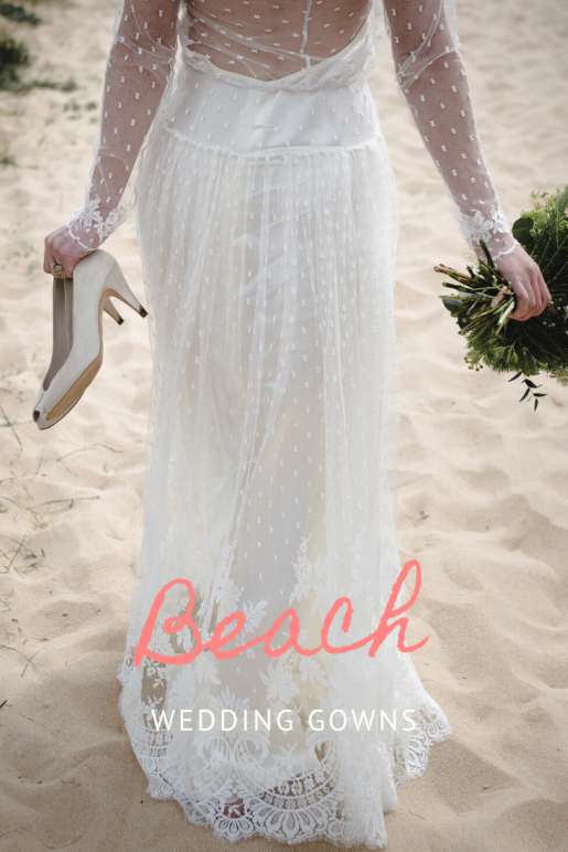 Choose a beautiful beach wedding gown from these mermaid-inspired dresses for your seaside ceremony.