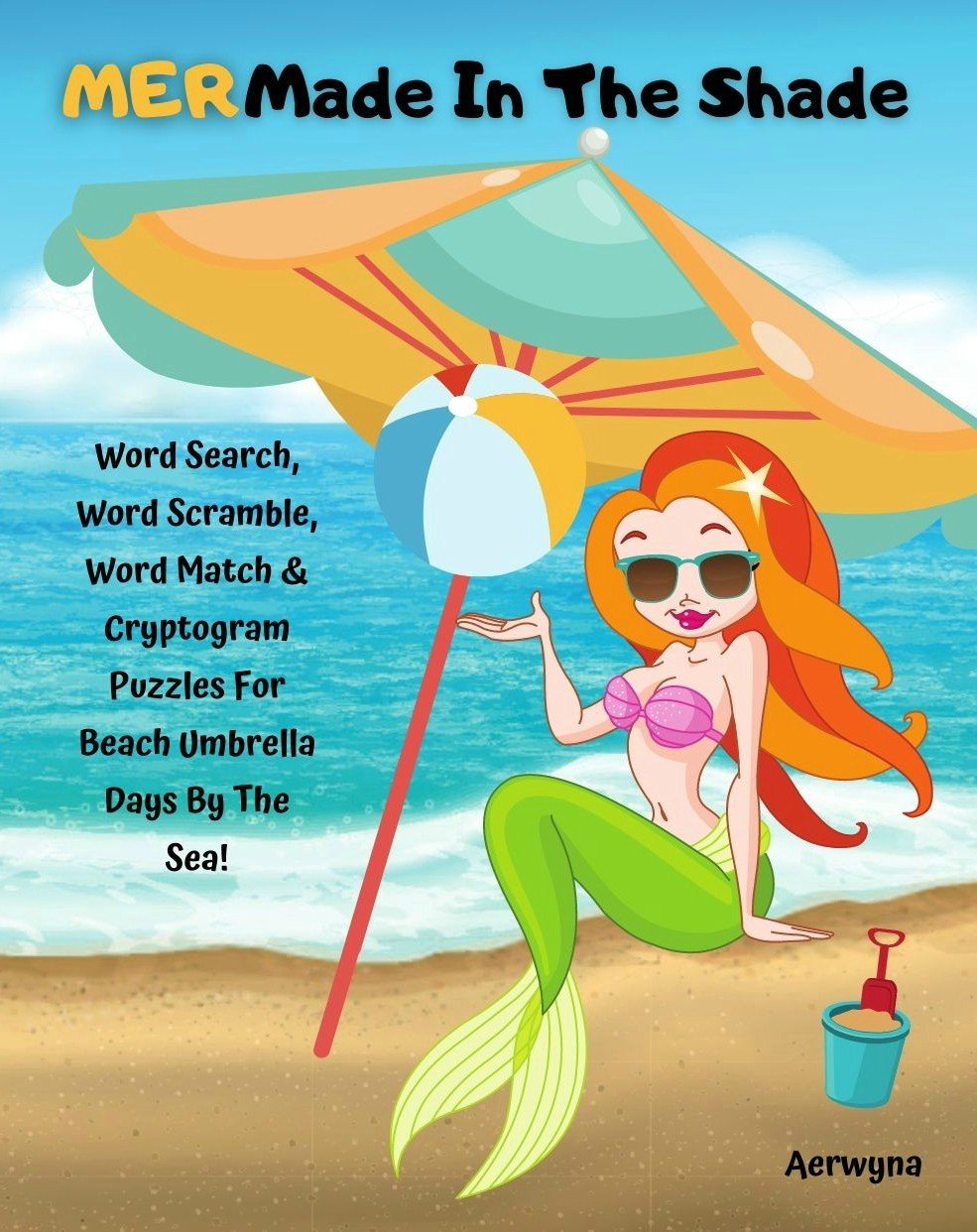 Ocean Word Search Puzzles For Beach Umbrella Mermaids!