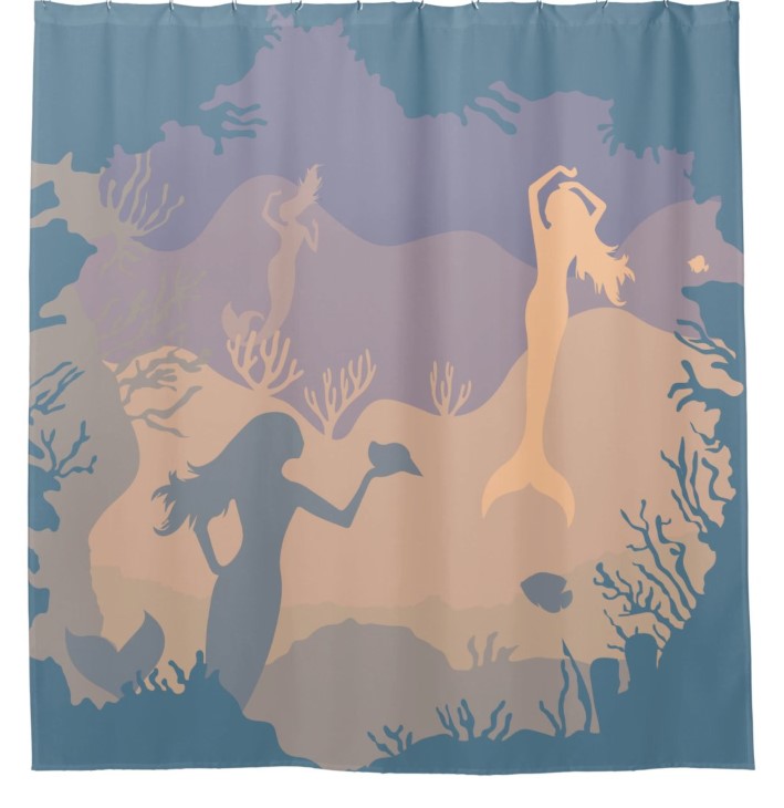 Undersea Mermaid Reef Shower Curtain