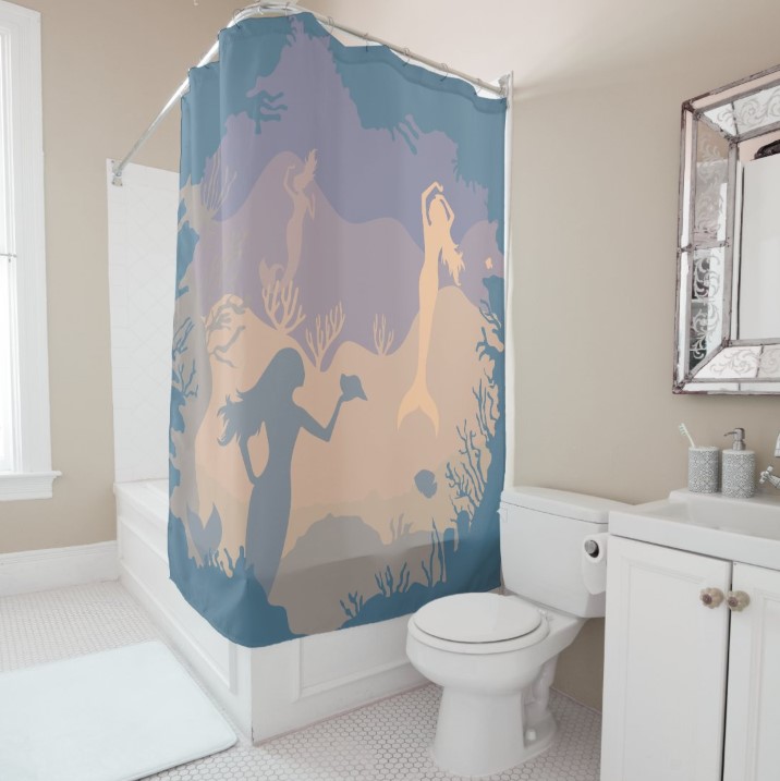 Undersea Mermaid Reef Shower Curtain