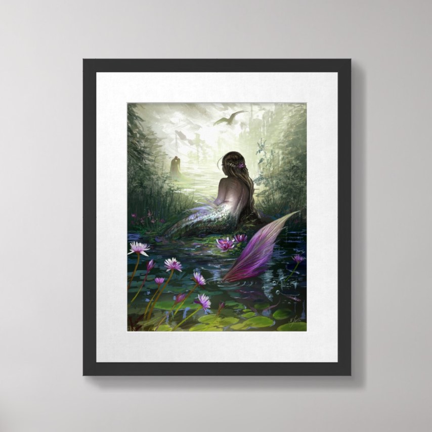 A Little Mermaid Dreams Of Her Prince Poster