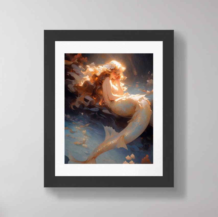 Mermaid Fantasy Art Poster