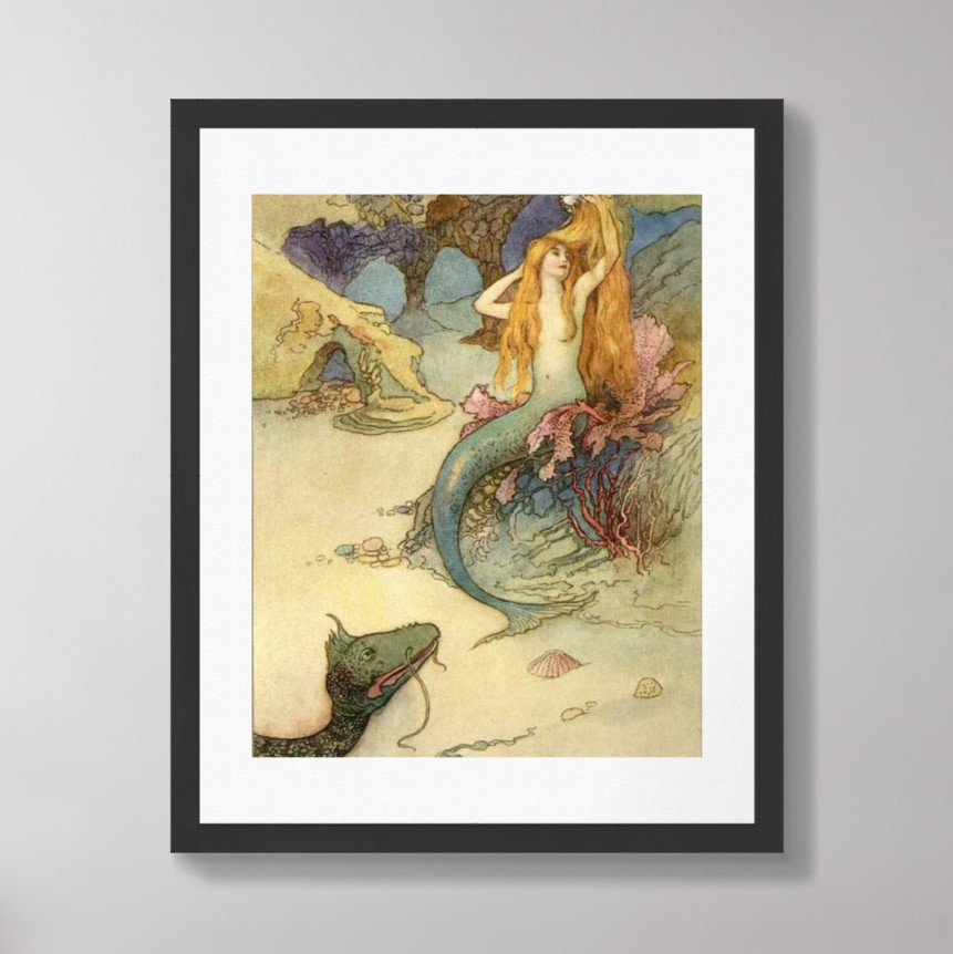 "The Mermaid and the Dragon" by Warwick Goble