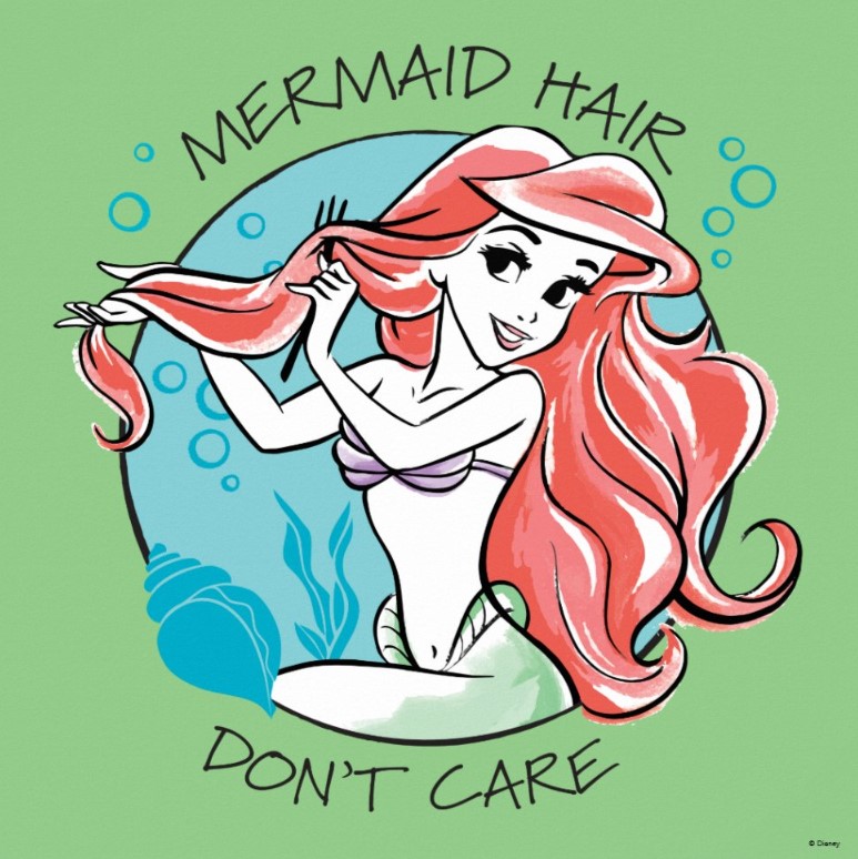 Ariel "Mermaid Hair Don't Care" Poster